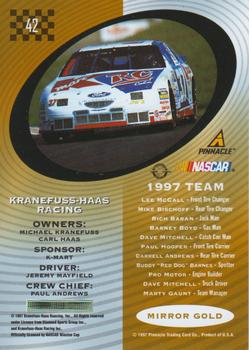 1997 Pinnacle Certified - Mirror Gold #42 Jeremy Mayfield's Car Back