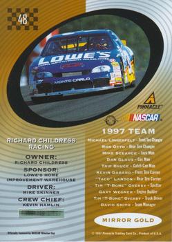 1997 Pinnacle Certified - Mirror Gold #48 Mike Skinner's Car Back