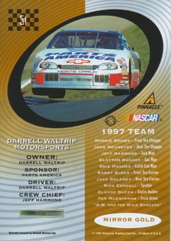 1997 Pinnacle Certified - Mirror Gold #51 Darrell Waltrip's Car Back