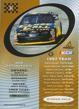 1997 Pinnacle Certified - Mirror Gold #61 Brett Bodine's Car Back