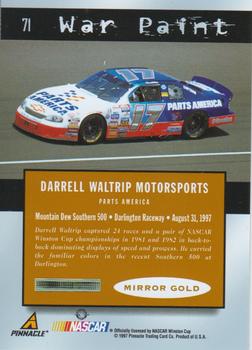 1997 Pinnacle Certified - Mirror Gold #71 Darrell Waltrip's Car Back