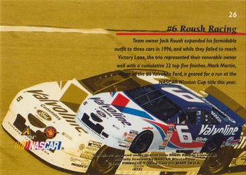 1997 Pinnacle Mint Collection - Gold #26 Mark Martin's Car Back