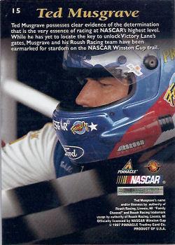 1997 Pinnacle Mint Collection - Silver #15 Ted Musgrave Back
