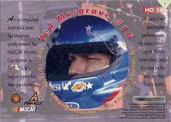 1997 Pinnacle Racer's Choice - High Octane Glow in the Dark #HO 14 Ted Musgrave Back