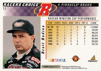 1997 Pinnacle Racer's Choice - Showcase Series #11 Brett Bodine Back