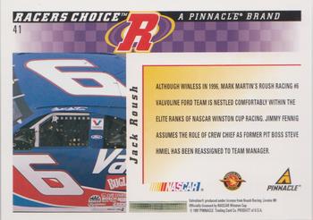 1997 Pinnacle Racer's Choice - Showcase Series #41 Mark Martin's Car Back
