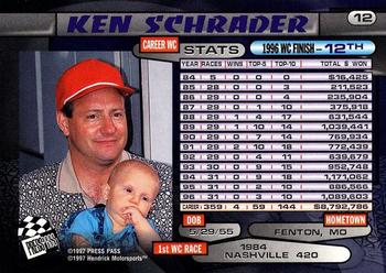 1997 Press Pass - Lasers #12 Ken Schrader Back
