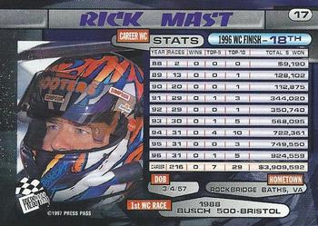 1997 Press Pass - Lasers #17 Rick Mast Back