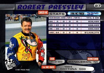 1997 Press Pass - Lasers #27 Robert Pressley Back