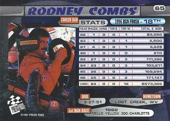 1997 Press Pass - Lasers #65 Rodney Combs Back