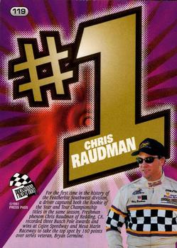 1997 Press Pass - Lasers #119 Chris Raudman Back