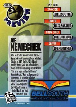 1997 Press Pass - Lasers #126 Joe Nemechek Back