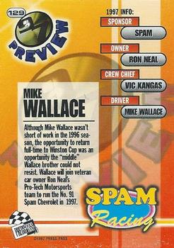 1997 Press Pass - Lasers #129 Mike Wallace Back