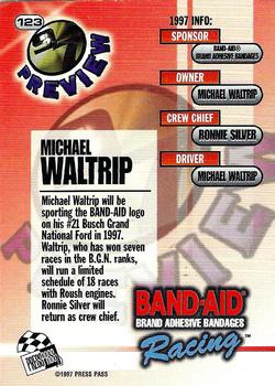 1997 Press Pass - Torquers #123 Michael Waltrip Back