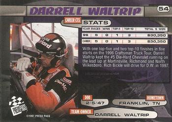 1997 Press Pass - Torquers #54 Darrell Waltrip Back