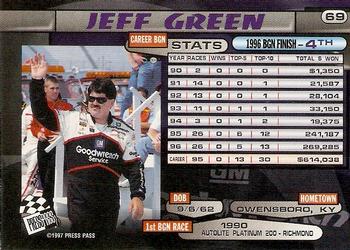 1997 Press Pass - Torquers #69 Jeff Green Back