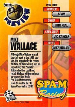 1997 Press Pass - Torquers #129 Mike Wallace Back