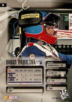 1997 Press Pass Premium - Mirror #9 Bobby Hamilton Back