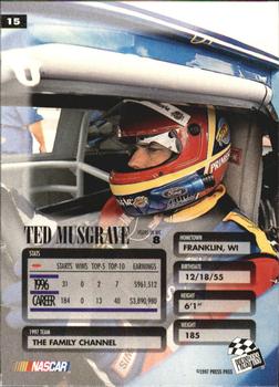 1997 Press Pass Premium - Mirror #15 Ted Musgrave Back