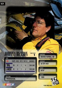 1997 Press Pass Premium - Mirror #17 Johnny Benson Back