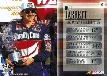 1997 Press Pass VIP - Explosive #12 Dale Jarrett Back