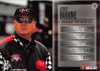 1997 Press Pass VIP - Explosive #2 Geoff Bodine Back