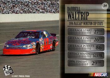 1997 Press Pass VIP - Explosive #24 Darrell Waltrip Back