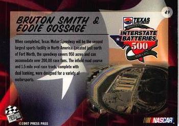 1997 Press Pass VIP - Explosive #49 Bruton Smith / Eddie Gossage Back