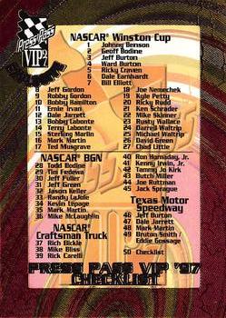 1997 Press Pass VIP - Explosive #50 Checklist Front