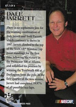 1997 Press Pass VIP - Knights of Thunder #KT 3 Dale Jarrett Back