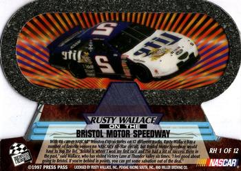 1997 Press Pass VIP - Ring of Honor Die Cuts #RH 1 Rusty Wallace's Car Back