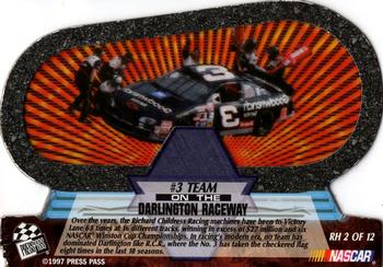 1997 Press Pass VIP - Ring of Honor Die Cuts #RH 2 Dale Earnhardt's Car Back
