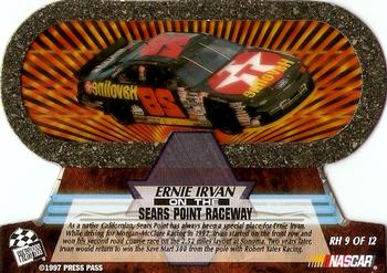 1997 Press Pass VIP - Ring of Honor Die Cuts #RH 9 Ernie Irvan's Car Back