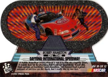 1997 Press Pass VIP - Ring of Honor Die Cuts #RH 10 Bobby Hamilton's Car Back