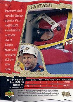 1997 SP - Super Series #16 Ted Musgrave Back