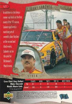 1997 SP - Super Series #47 Terry Labonte's Car Back