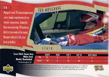1997 SP - Super Series #58 Ted Musgrave's Car Back