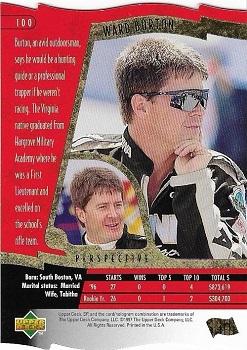 1997 SP - Super Series #100 Ward Burton Back