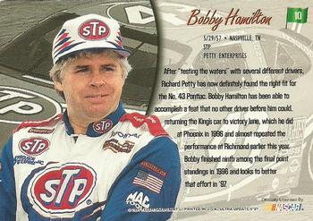 1997 Ultra Update #10 Bobby Hamilton Back