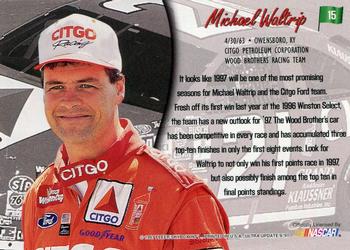 1997 Ultra Update #15 Michael Waltrip Back