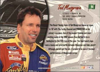 1997 Ultra Update #16 Ted Musgrave Back