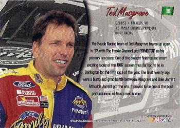1997 Ultra Update - Autographs #16 Ted Musgrave Back