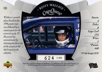 1997 Upper Deck Road to the Cup - Cup Quest White #CQ5 Rusty Wallace Back