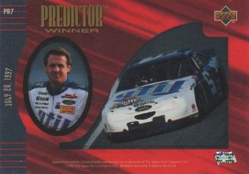1997 Upper Deck Road to the Cup - Predictor Plus Cels Exchange #PR7 Rusty Wallace Back