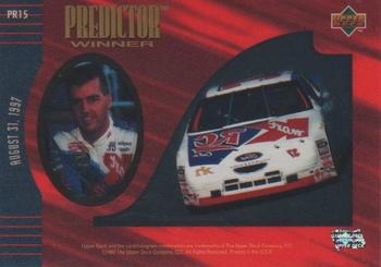 1997 Upper Deck Road to the Cup - Predictor Plus Cels Exchange #PR15 Jeremy Mayfield Back