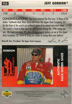 1997 Upper Deck Victory Circle - A Piece of the Action #FS3 Jeff Gordon Back