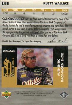 1997 Upper Deck Victory Circle - A Piece of the Action #FS6 Rusty Wallace Back