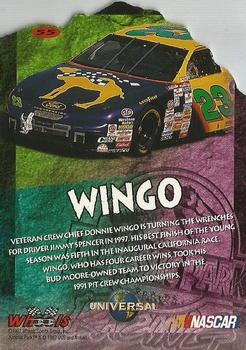 1997 Wheels Jurassic Park - Triceratops #55 Donnie Wingo Back