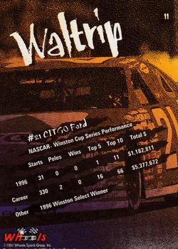 1997 Wheels Predator - Black Wolf First Slash #11 Michael Waltrip Back