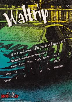1997 Wheels Predator - Black Wolf First Slash #40 Michael Waltrip Back